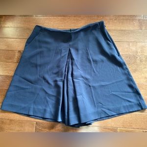 Ralph Lauren Blue Culottes Solid Women Dress Shorts Pants Sz 12P Navy Blue